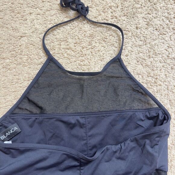 La Blanca Poppy Red Halter One Piece Swimsuit Size‎ 6 Black Summer Bathing-suit - Picture 8 of 11